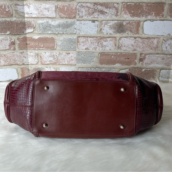 Brahmin Arden Satchel Tart Croc Embossed Leather - Picture 8 of 15